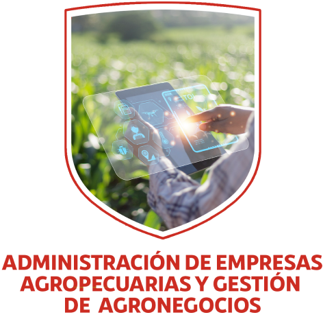 Logo de administración de empresas agropecuarias y gestión de agronegocios