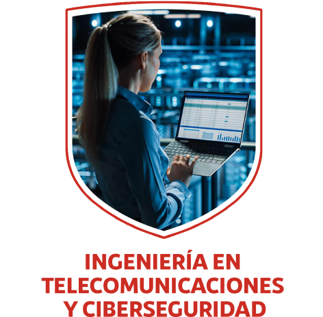 Logo de ingeniería de telecomunicación y ciberseguridad