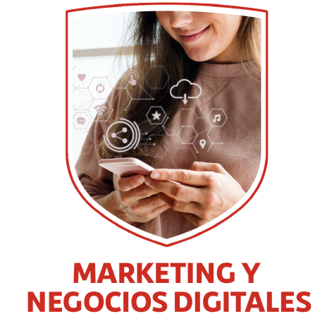 Logo de marketing y negocios digitales