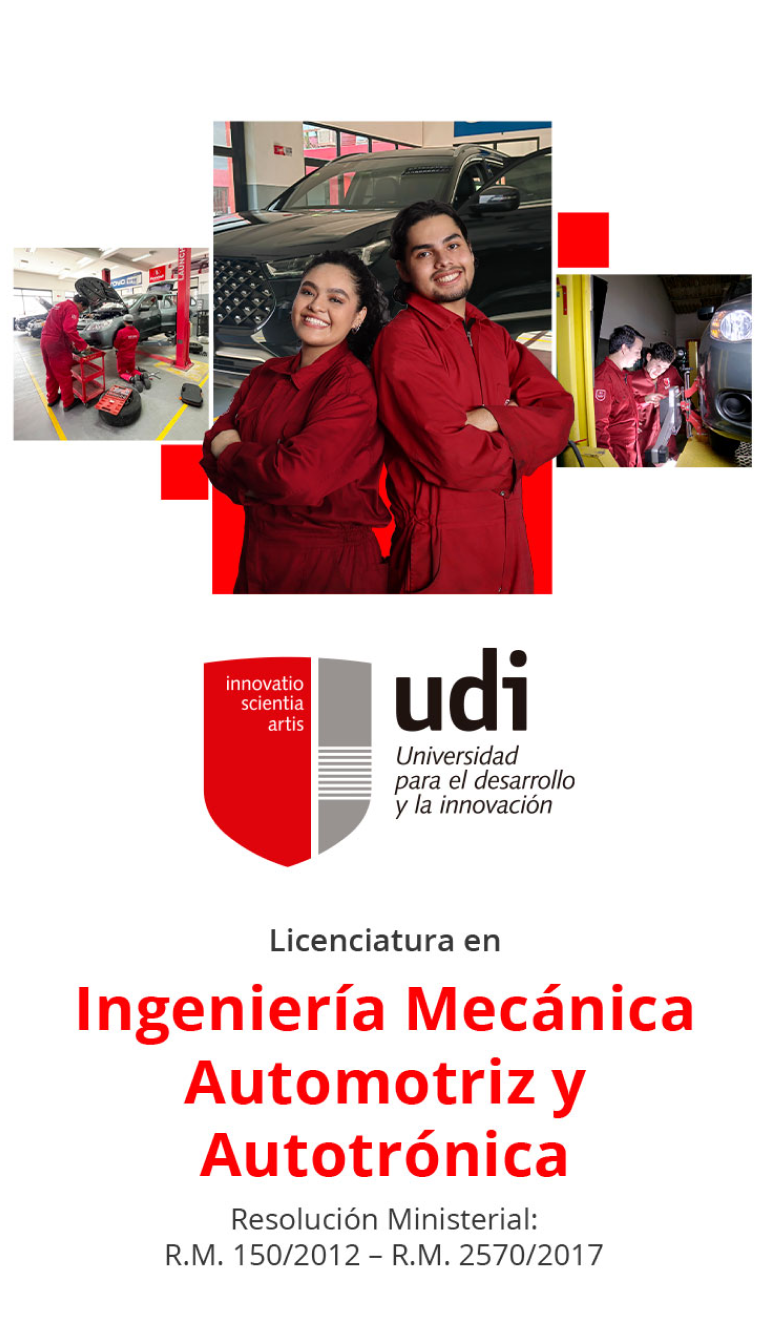 Portada de la carrera de mecánica automotriz